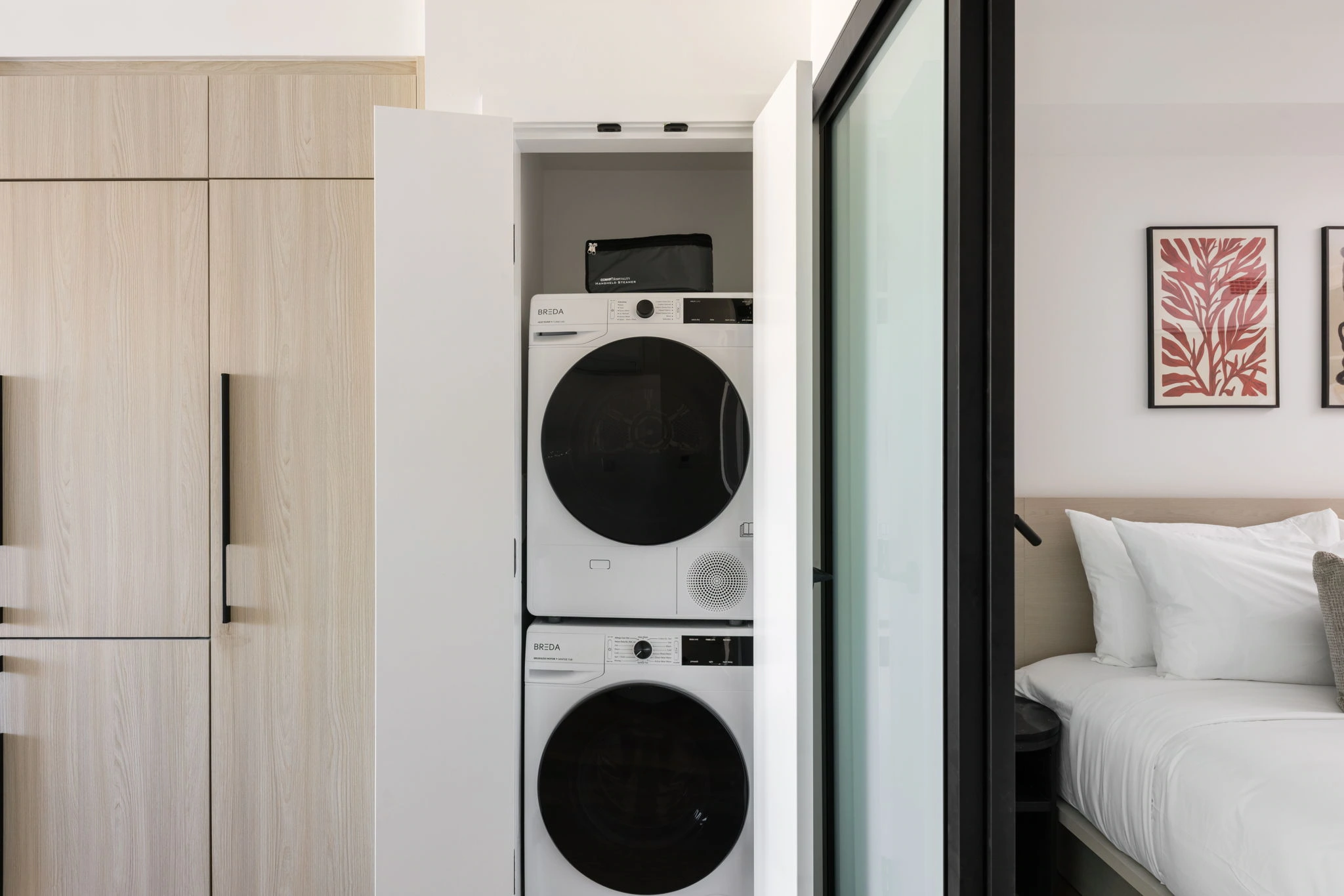 three-bed-hotel suite with laundry